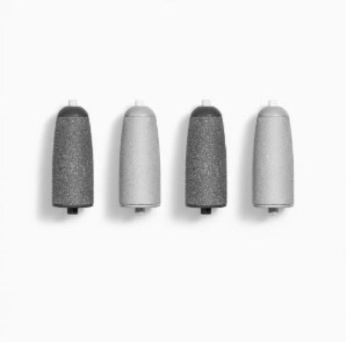 Velsa replacement roller heads, 4 pack with coarse and fine grit